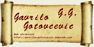 Gavrilo Gotovčević vizit kartica